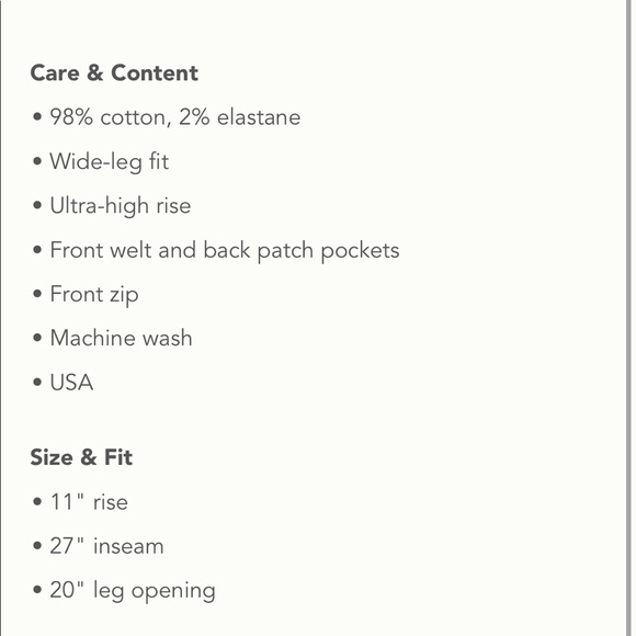 NWT AMO Audrey Wide-Leg Starlight Jeans size 31 - Picture 14 of 14